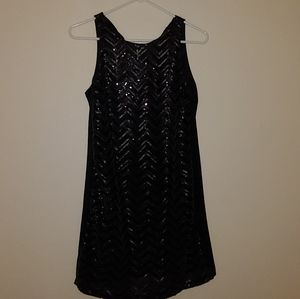 💋 Black sequined cocktail dress